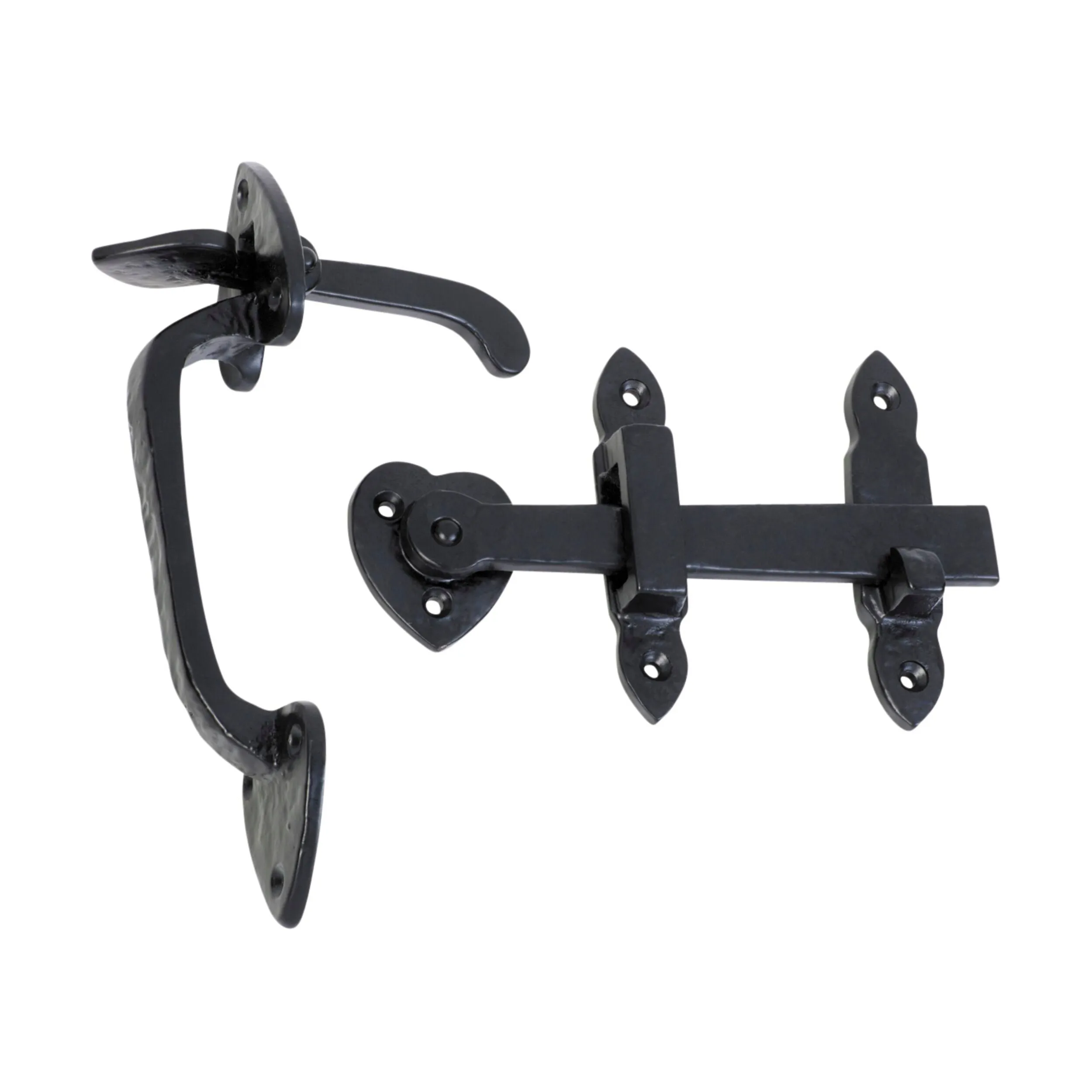 1860 Suffolk Latch Iron Matte Black H195xL165xW43mm
