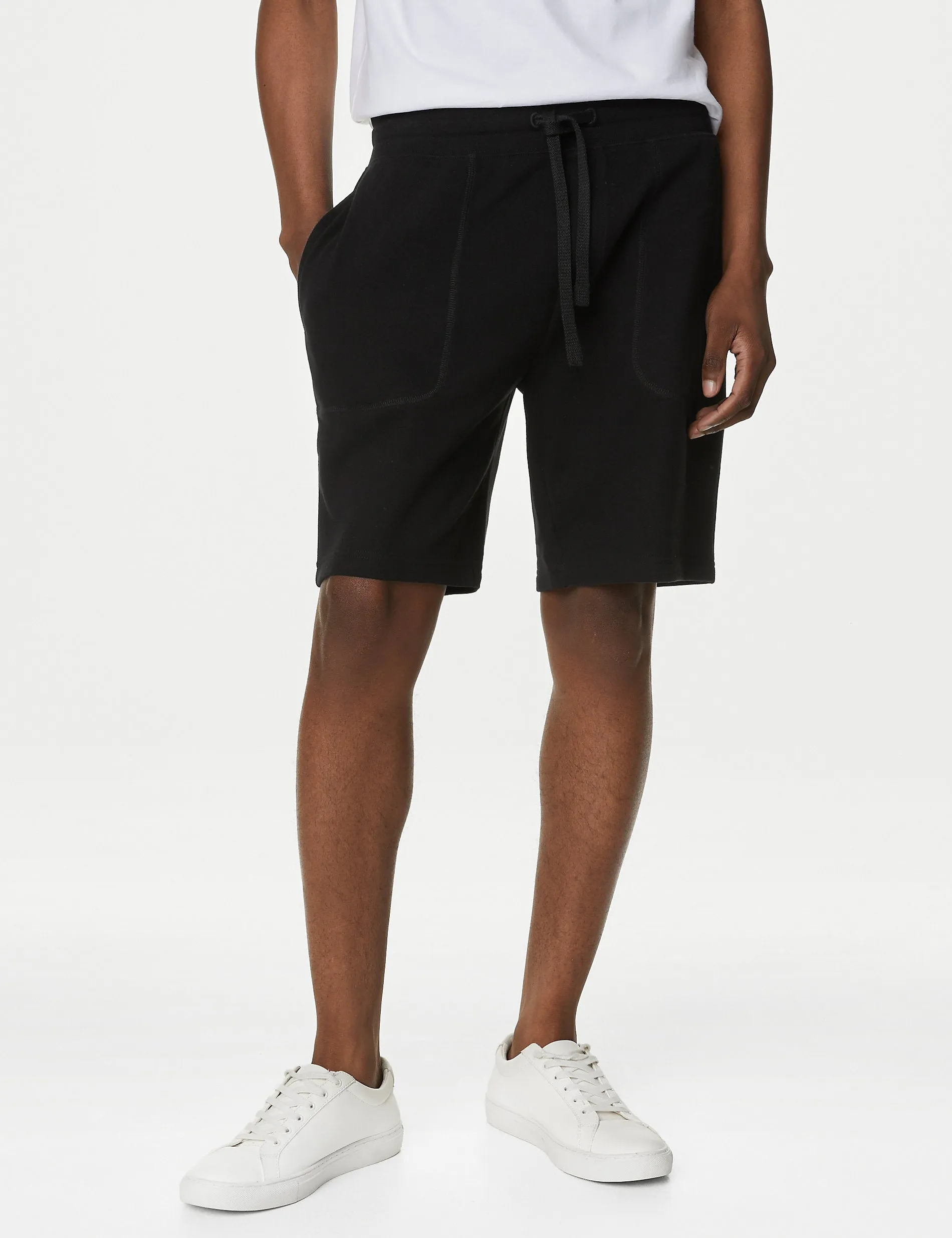 2 pairs of Marks & Spencer pure cotton jersey shorts, black mix