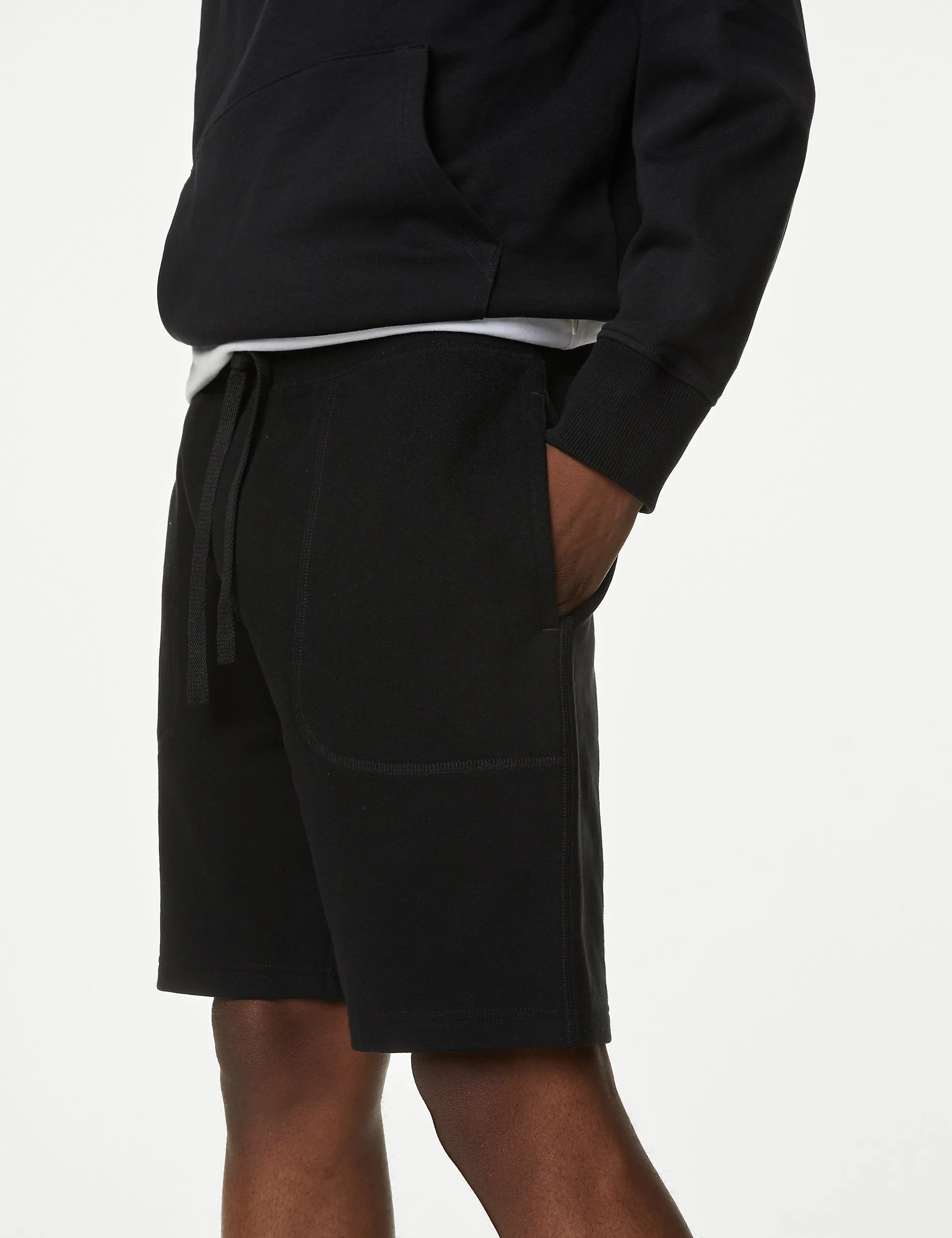 2 pairs of Marks & Spencer pure cotton jersey shorts, black mix