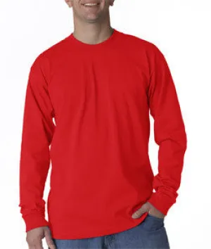 2955 Union Made: A Division of Bayside Adult Union Made Long-Sleeve Cotton Tee Red