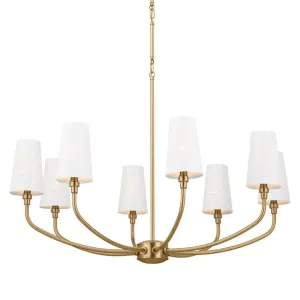 Adeena 37 in. 8 Lights Chandelier Brushed Brass finish