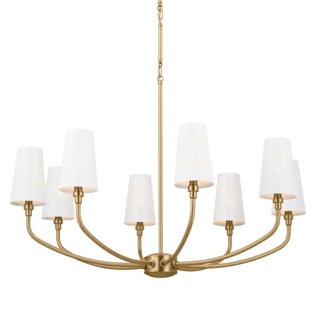 Adeena 37 in. 8 Lights Chandelier Brushed Brass finish