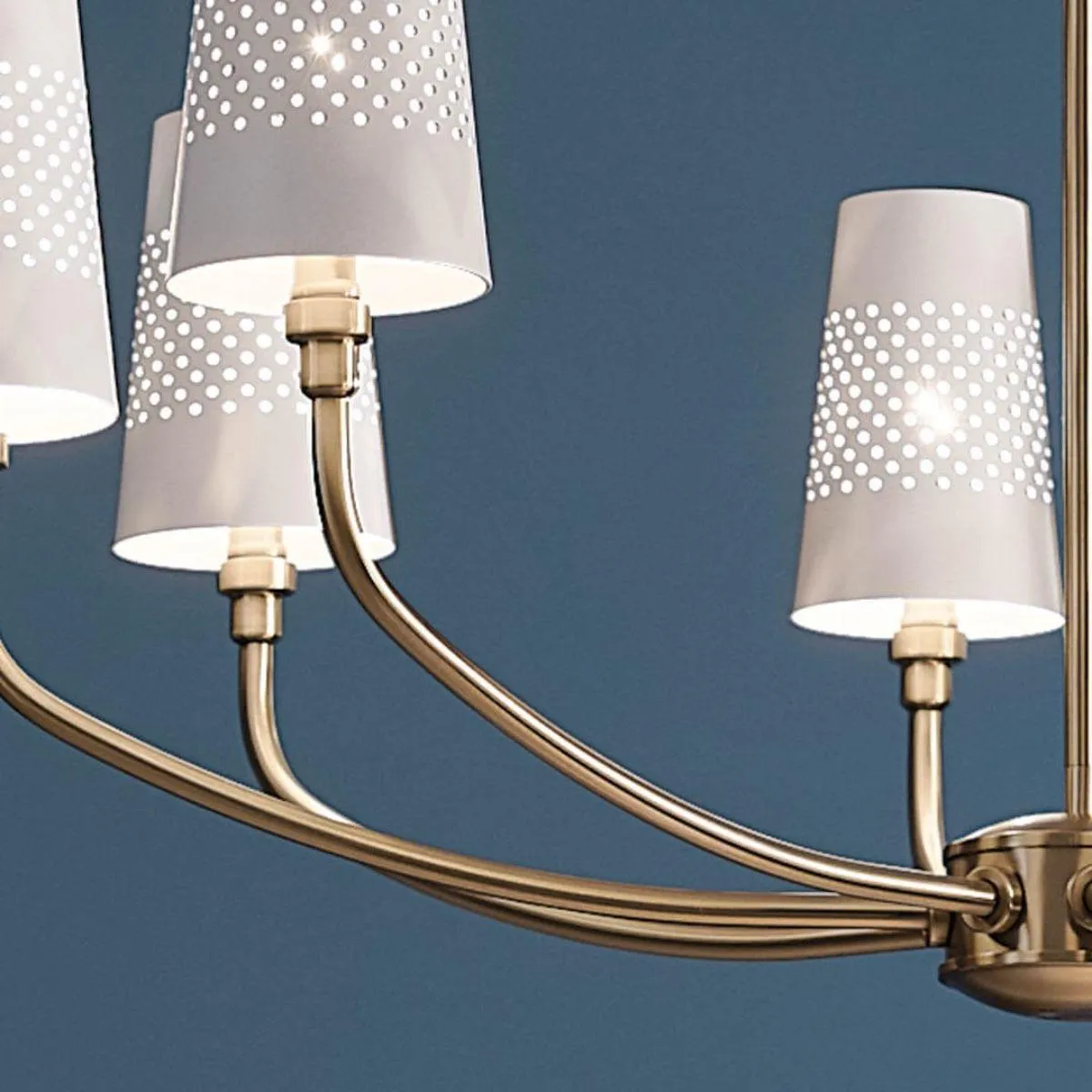 Adeena 37 in. 8 Lights Chandelier Brushed Brass finish