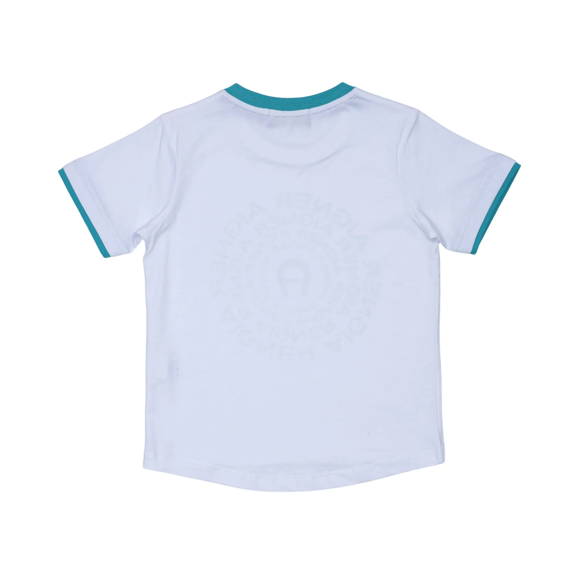 Aigner Kids Boy's White & Green Set T-Shirt & Bermuda