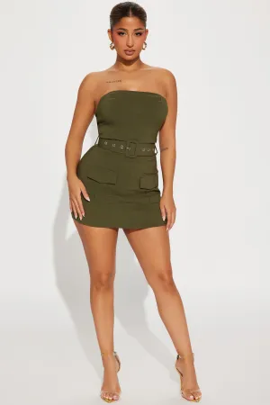 Alba Cargo Romper - Olive