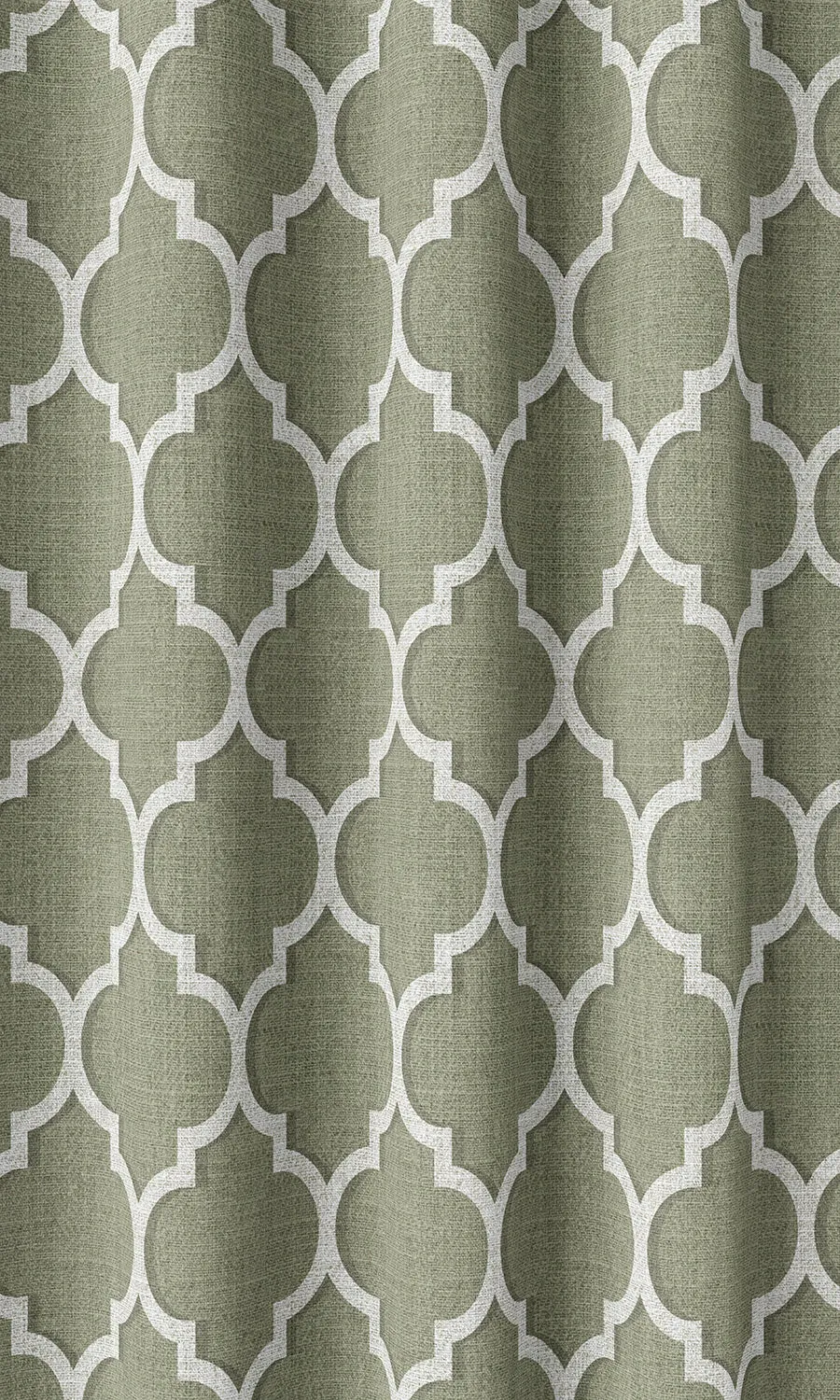 'Alba' Trellis Tile Print Roman Shades (Green/ White)