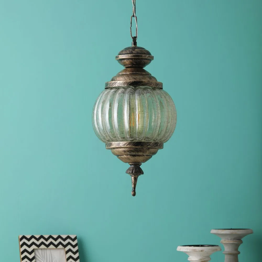 Antique Metal Wall Light Yellow Glass NO.136-HL
