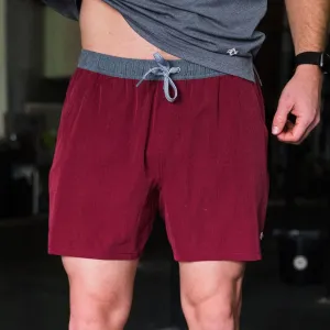 Athletic Short - Maroon - White Camo Liner