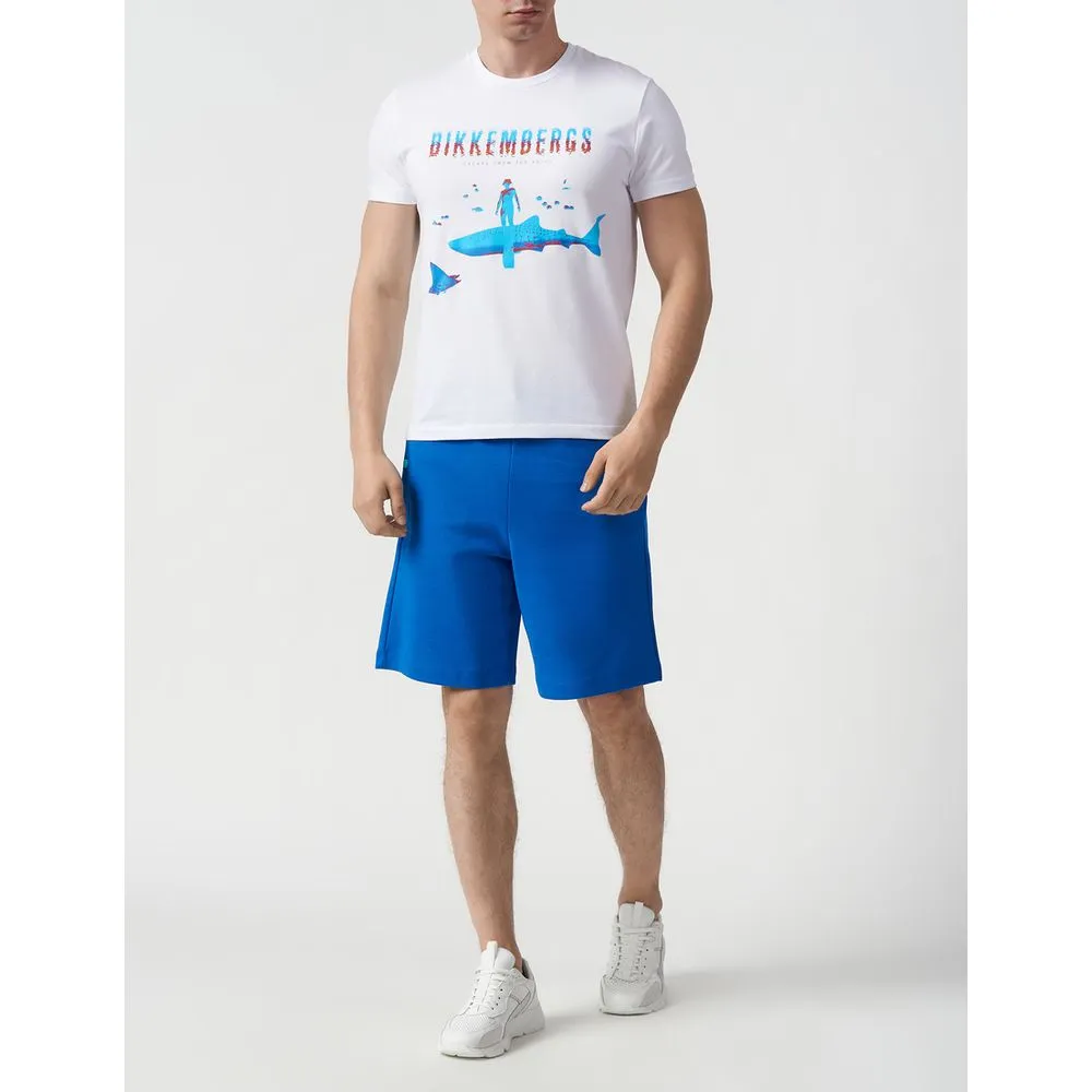 Bikkembergs Blue Cotton Men Short