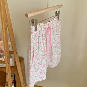 Blossom Floral Shorts Lounge Bottoms / Pink