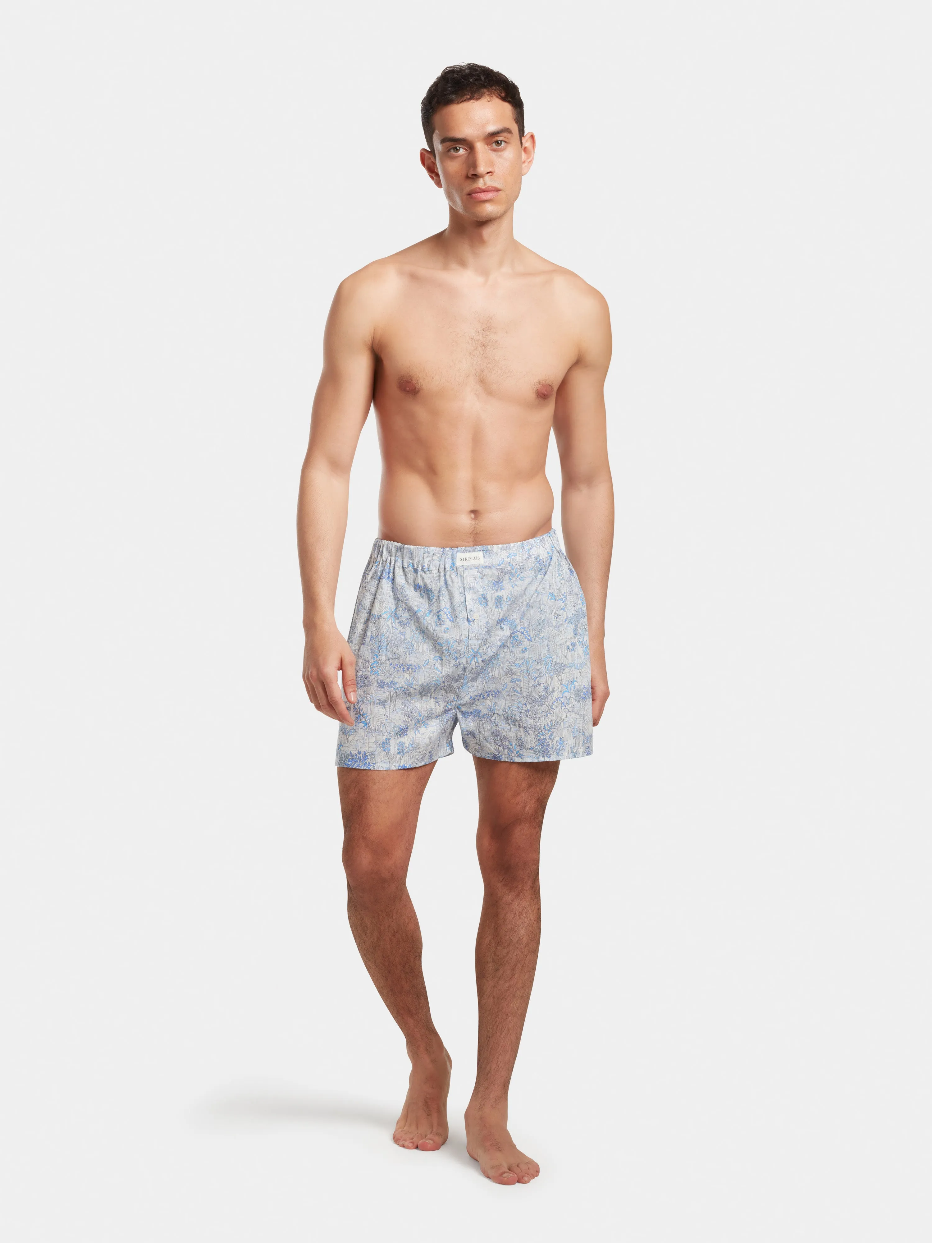 Blue Plantopolis Boxer Shorts - Made with Liberty Fabric