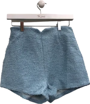 Blue Tweed High-Waist Shorts EU 36 UK 8