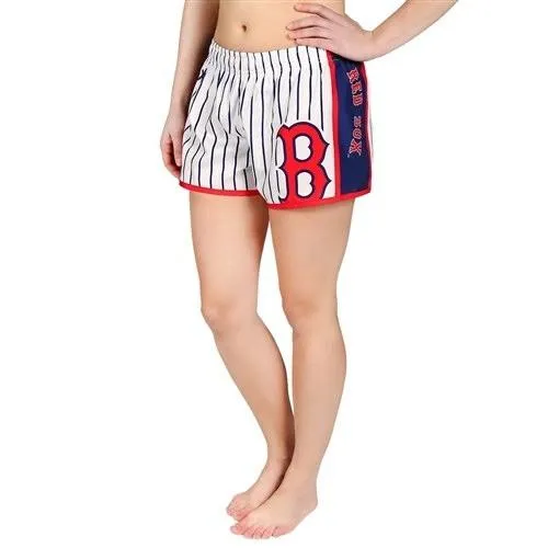 Boston Red Sox MLB Womens Pinstripe Polyester Shorts