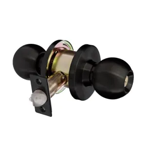 Brava Metro EA Series Glass Door Knob Set 70mm Backset Matt Black