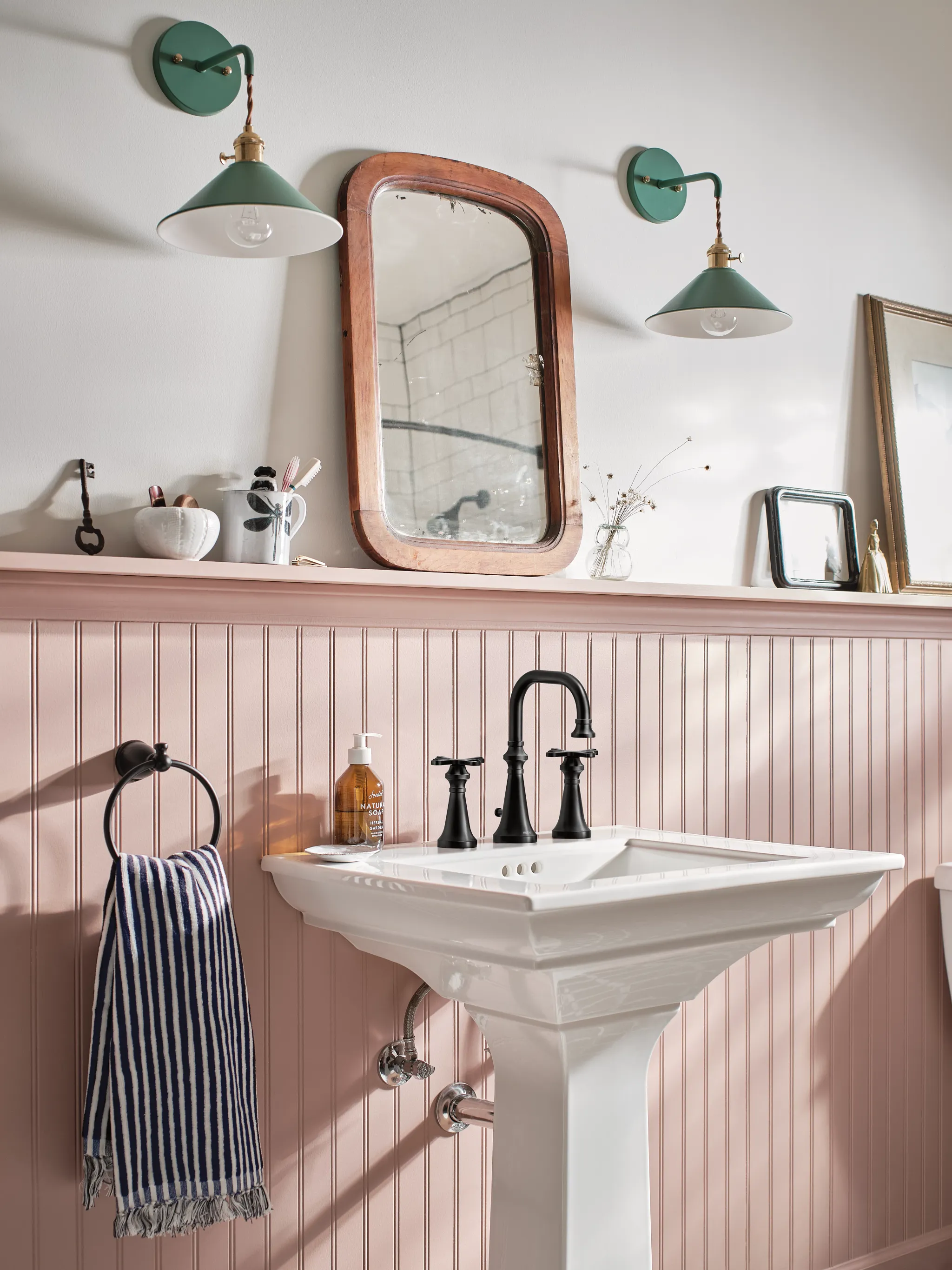 Colinet Chrome two-handle high arc bathroom faucet
