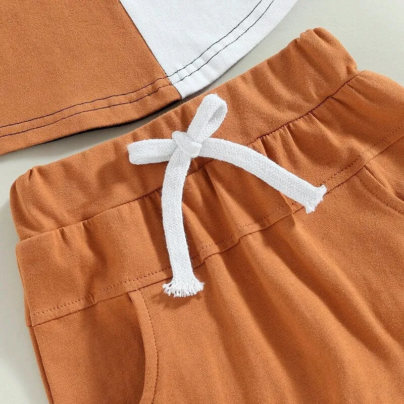 Color Block Striped Baby Set