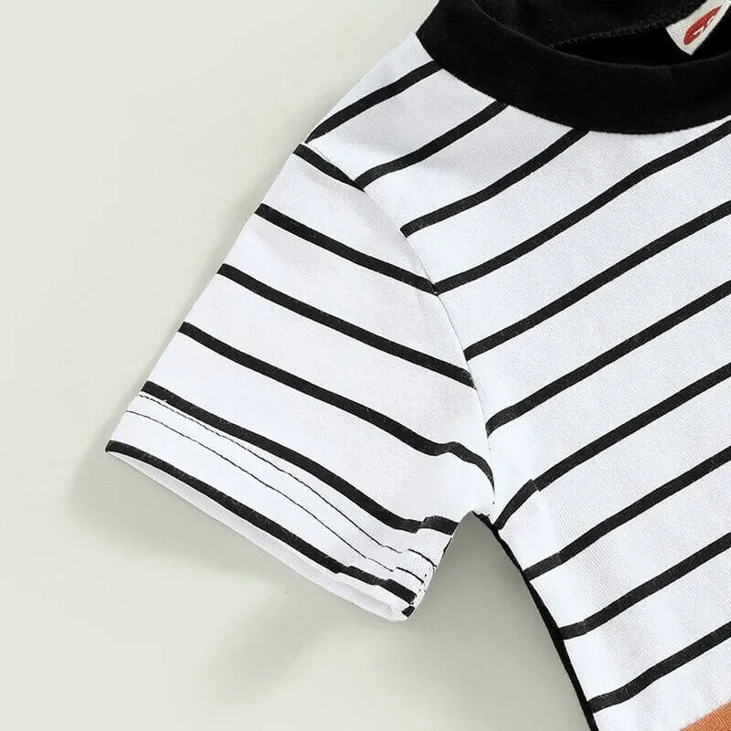 Color Block Striped Baby Set
