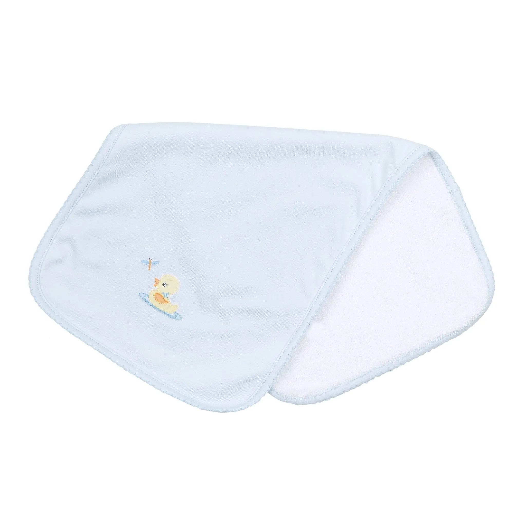 Darling Ducklings Burp Cloth - Light Blue