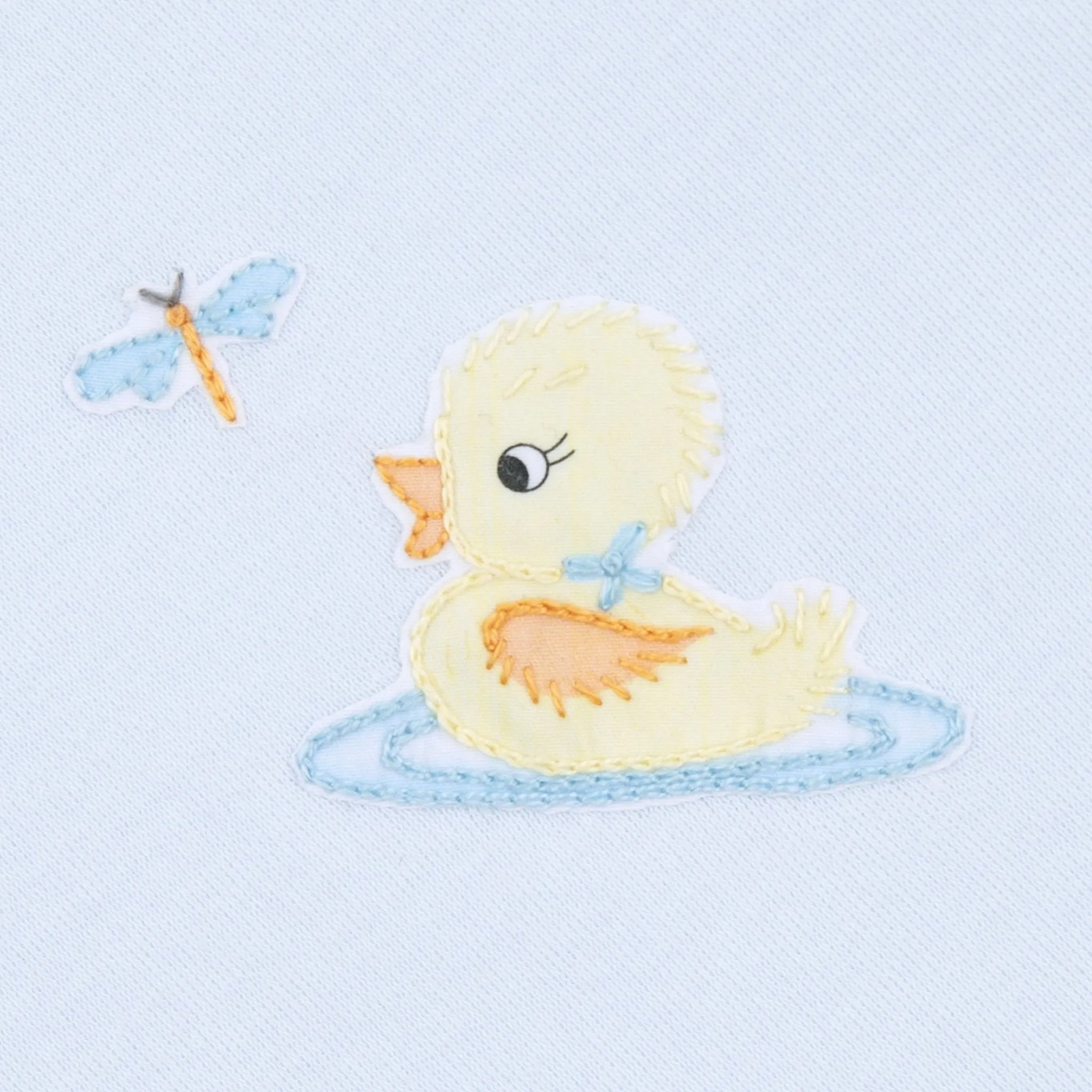 Darling Ducklings Burp Cloth - Light Blue