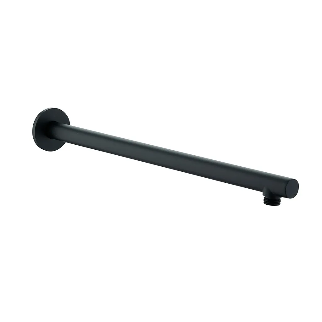 DAX Brass Round Shower Arm - 18" - Matte Black Finish (DAX-1053-450-BL)