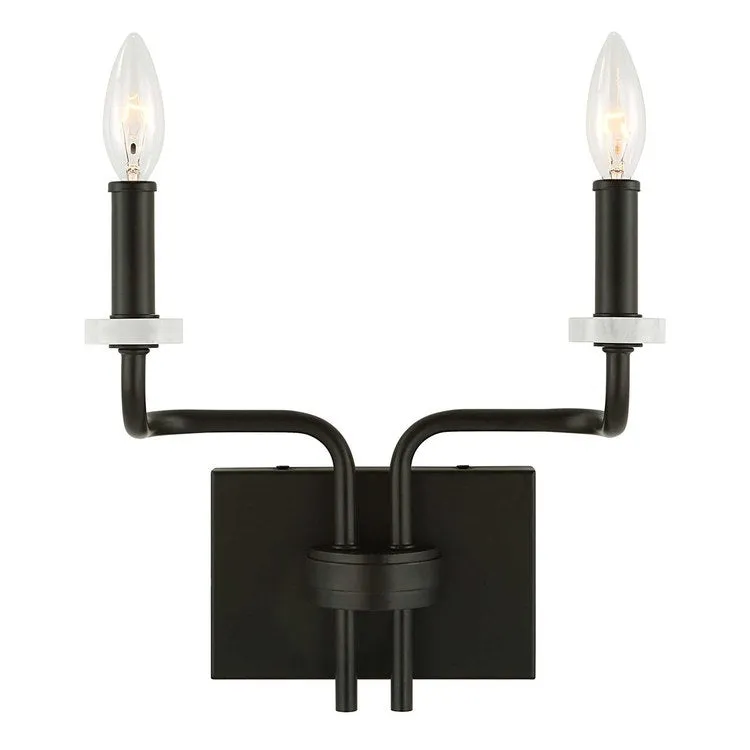Ebony Elegance Two-Light Sconce