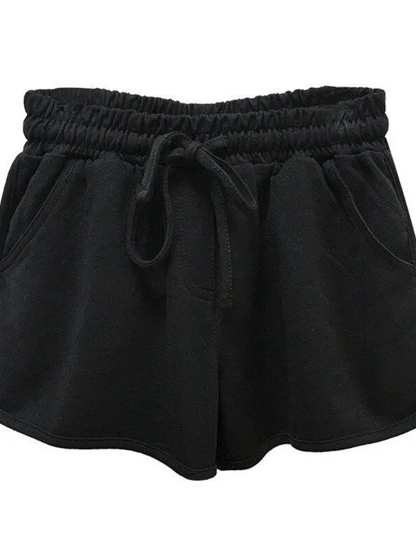 Fashionable Women's High Waist Loose Shorts with Elastic - SF0180