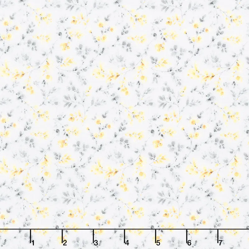 Fields of Gold - Leaf Toss Gray Yardage