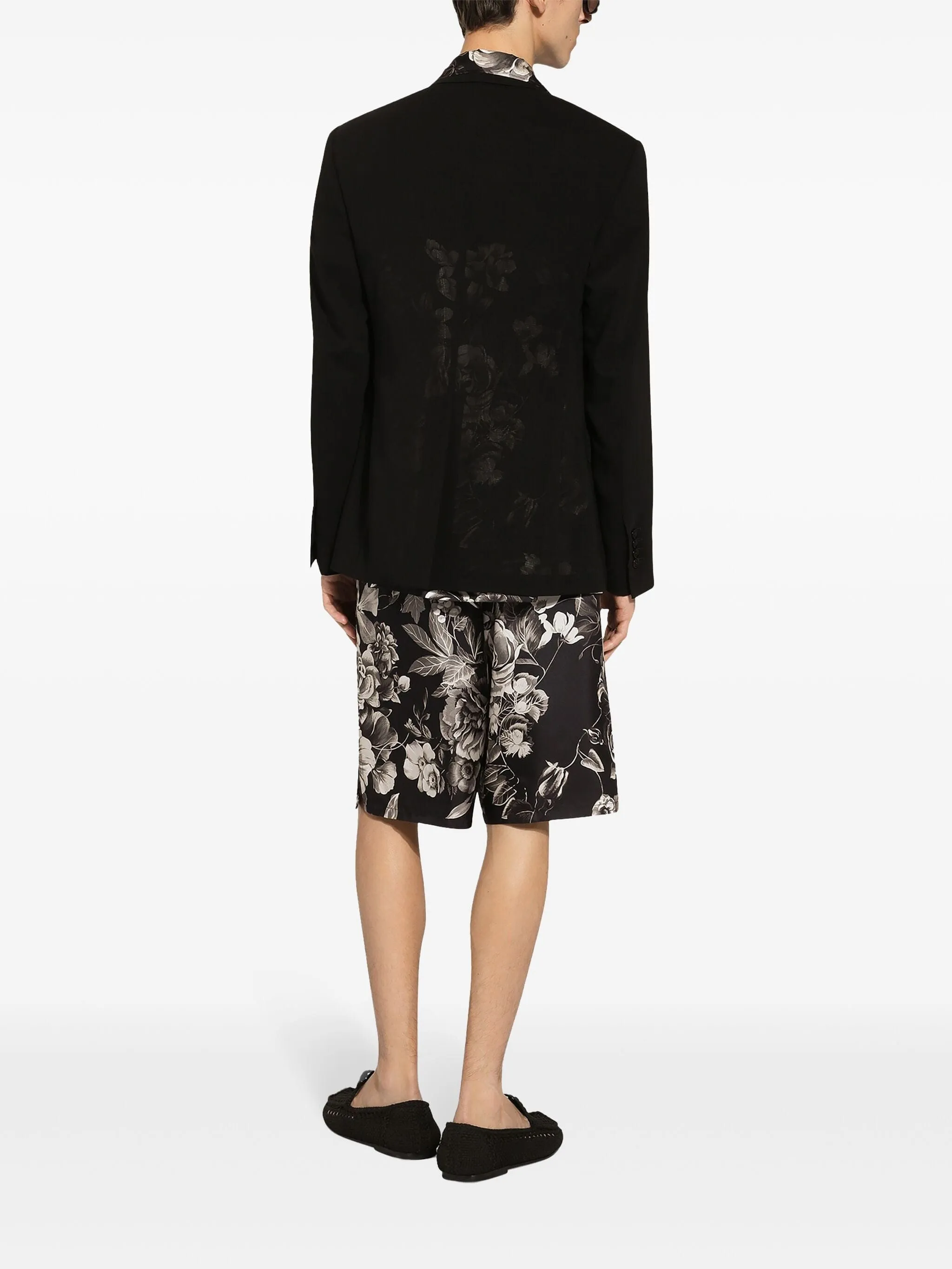 Floral-Print Silk Shorts