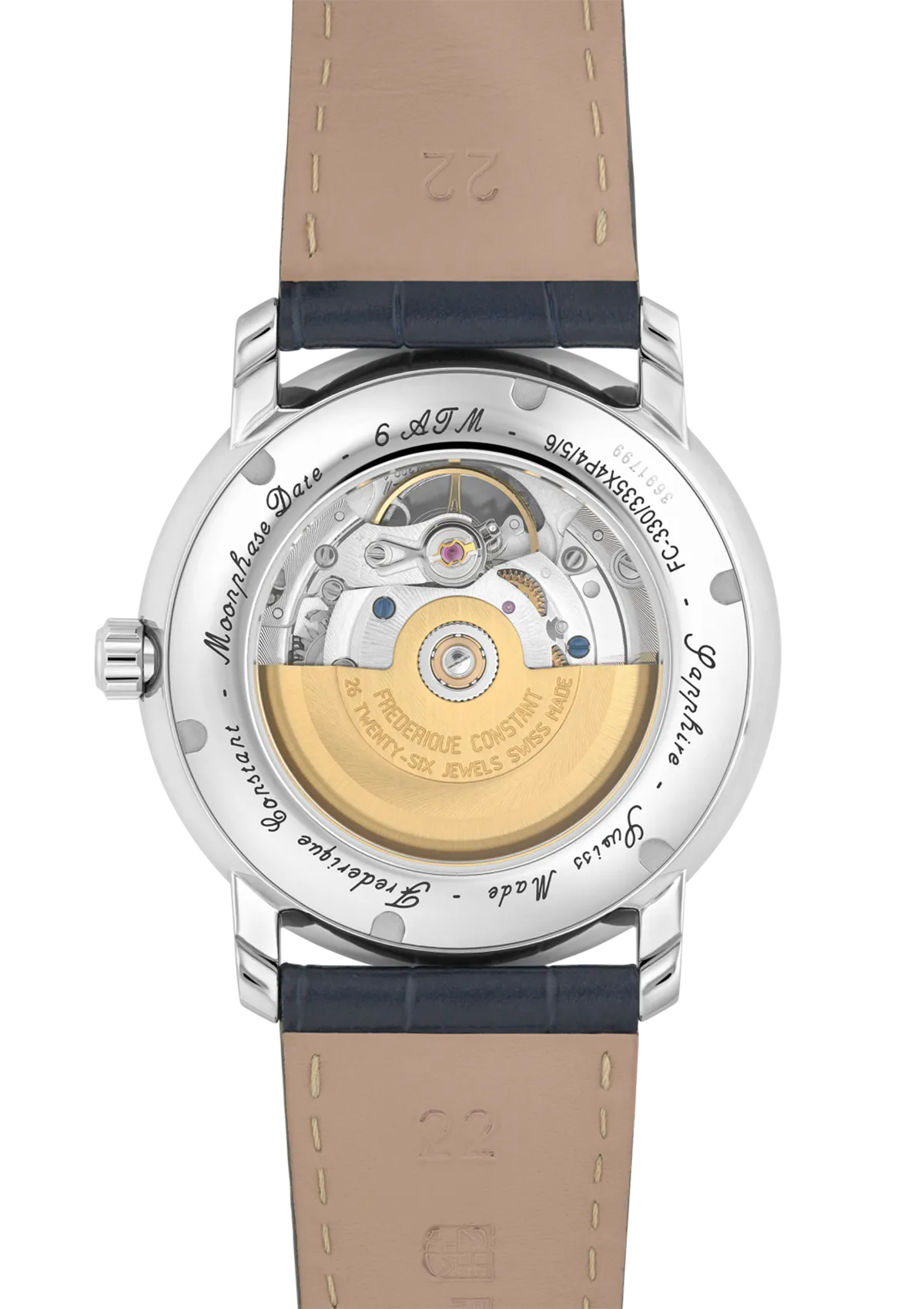 Frederique Constant Classic Heart Beat & Moonphase Watch FC-335MCNW4P26