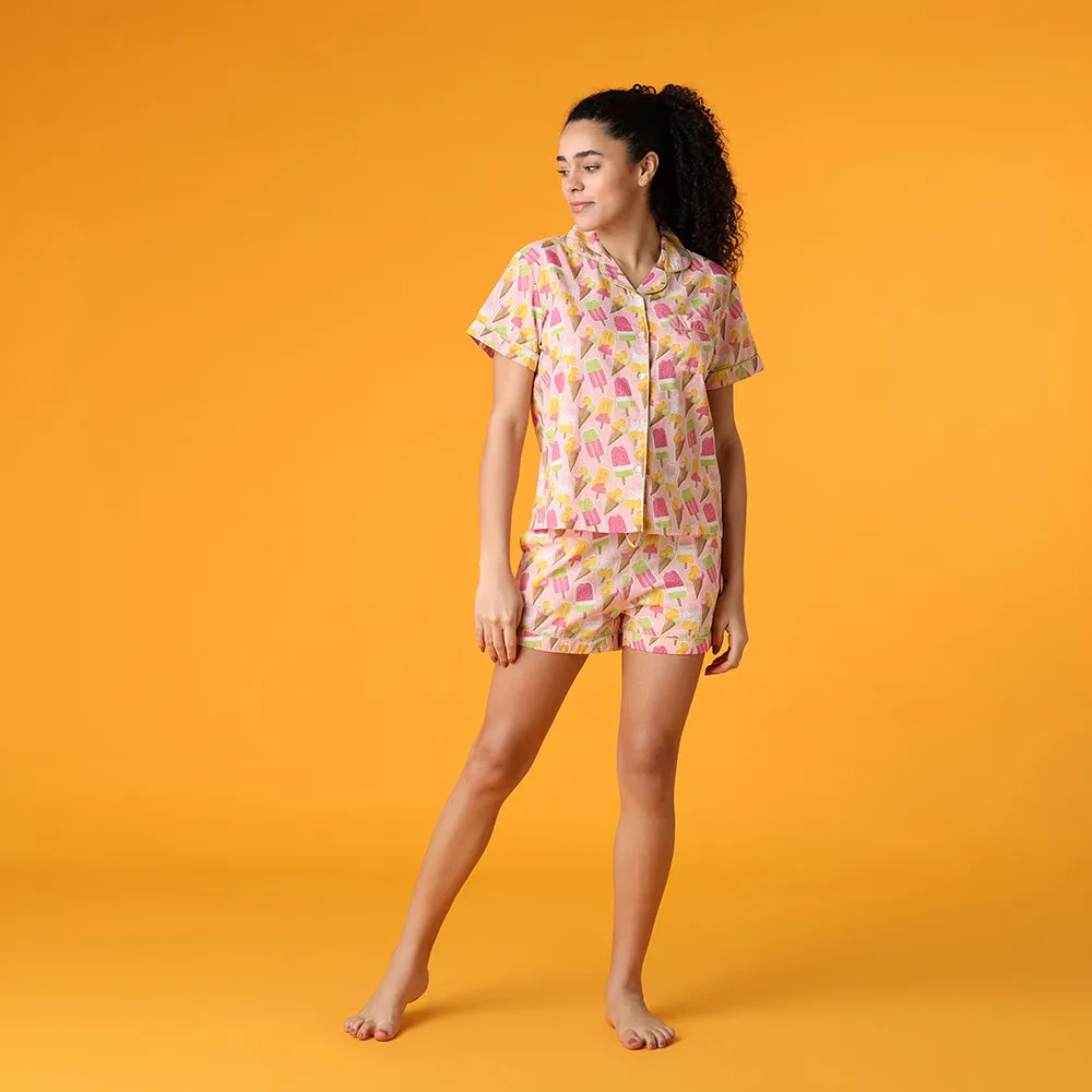 Ice Cream Shorts PJ Set