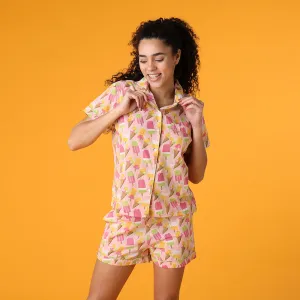 Ice Cream Shorts PJ Set