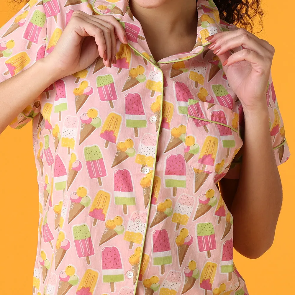 Ice Cream Shorts PJ Set
