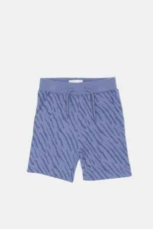 Infant Boys Blue Printed Active Short