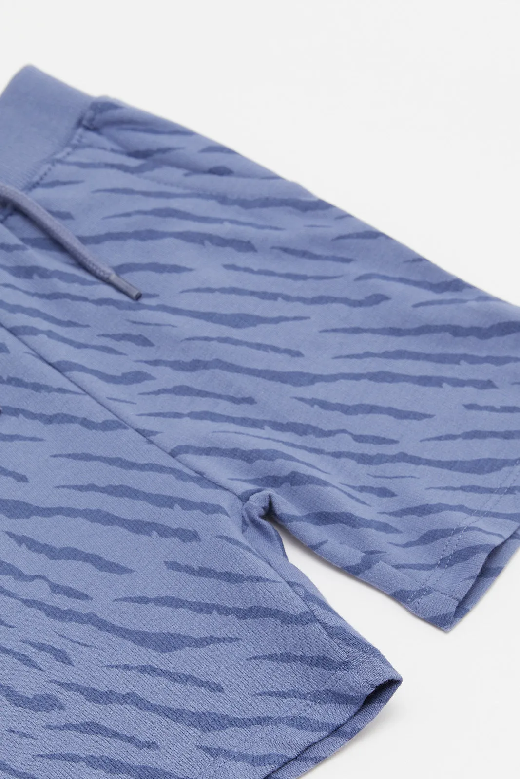 Infant Boys Blue Printed Active Short