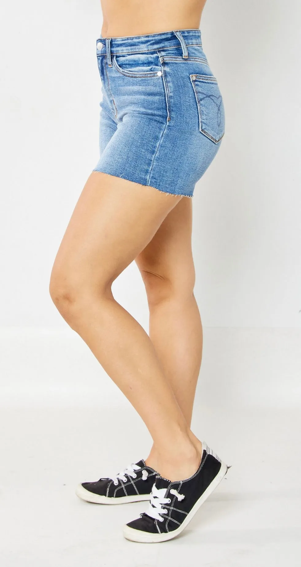 JUDY BLUE STRETCH HIGH WAIST JEAN SHORTS