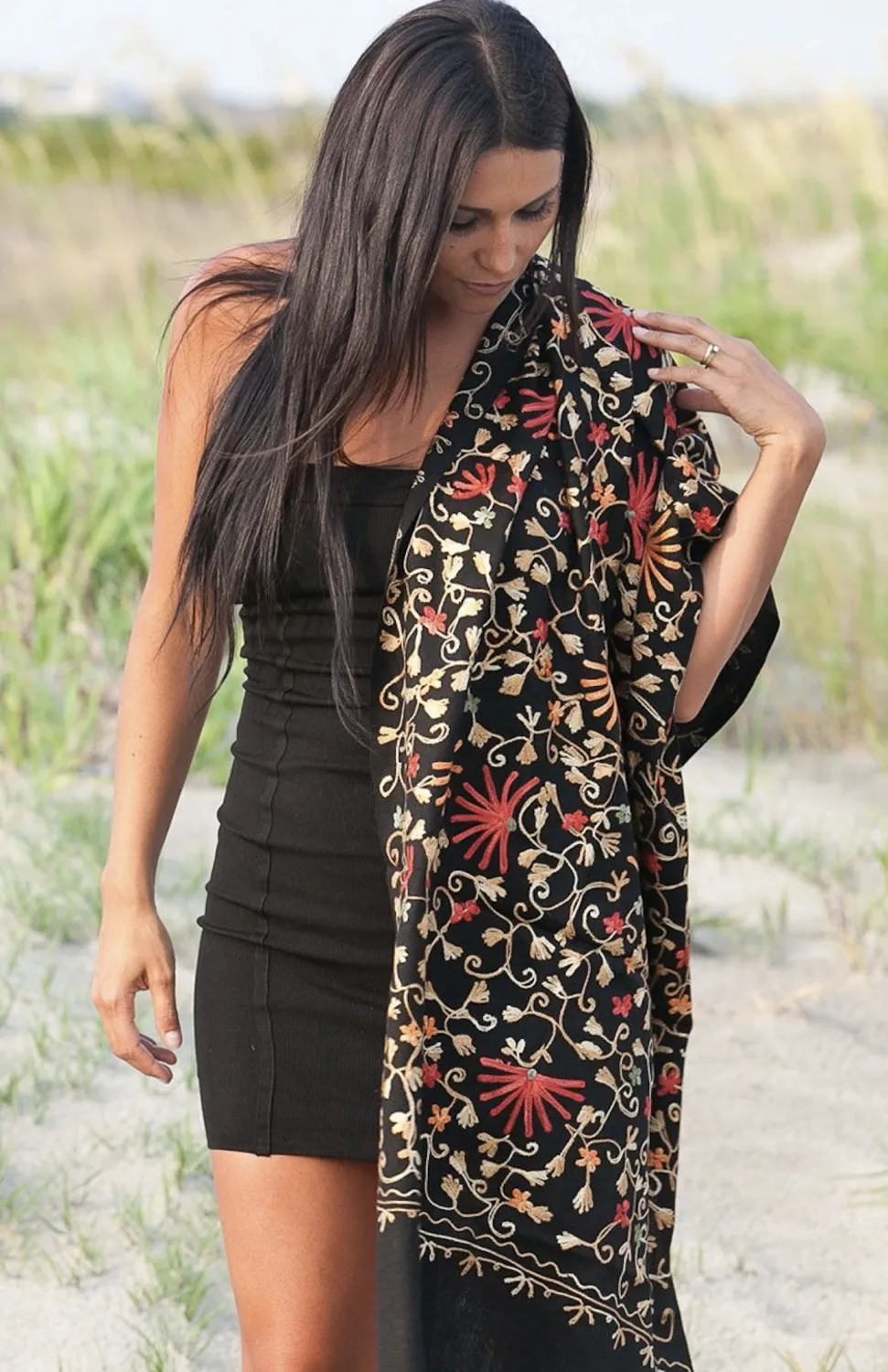 Kama Embroidered Shawl
