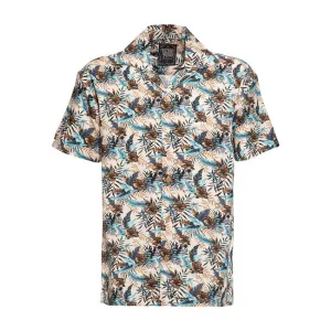 King Kerosin Tropical Summer Hawaii Shirt Beige