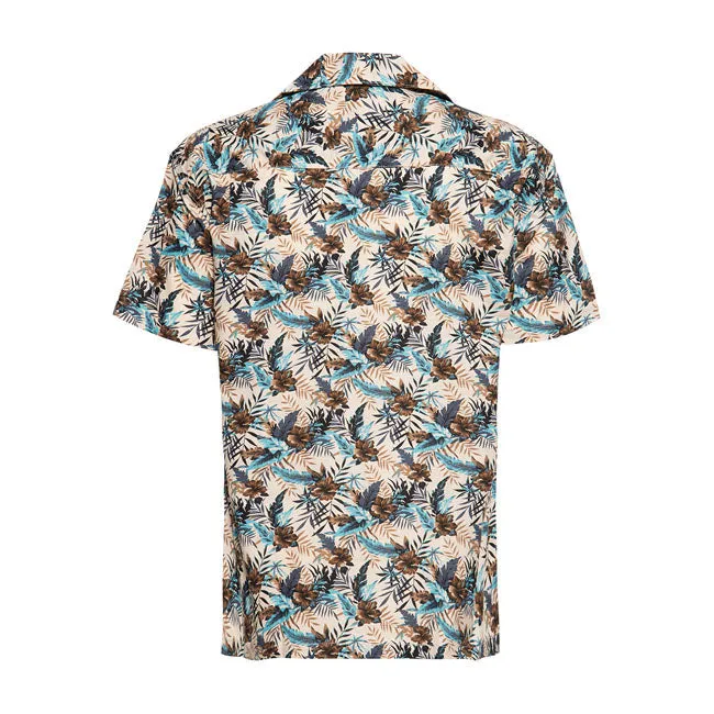 King Kerosin Tropical Summer Hawaii Shirt Beige