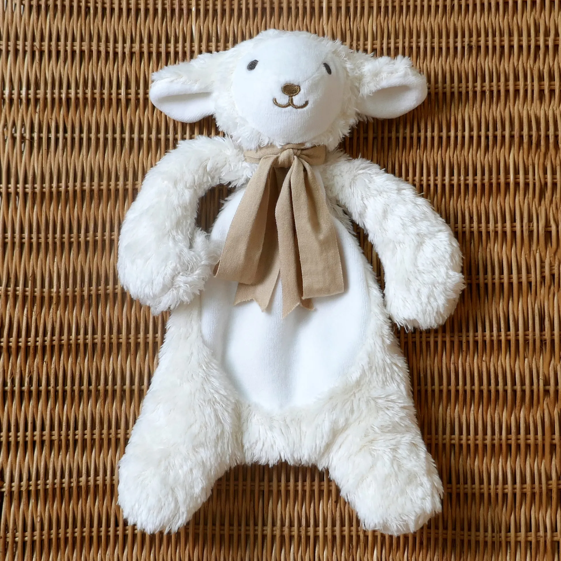 Lamb Comforter Toy - Organic Cotton - Cream/ Buff - 30cm- ***SOLD OUT PRE-ORDER FOR END JANUARY 2025 DELIVERY***