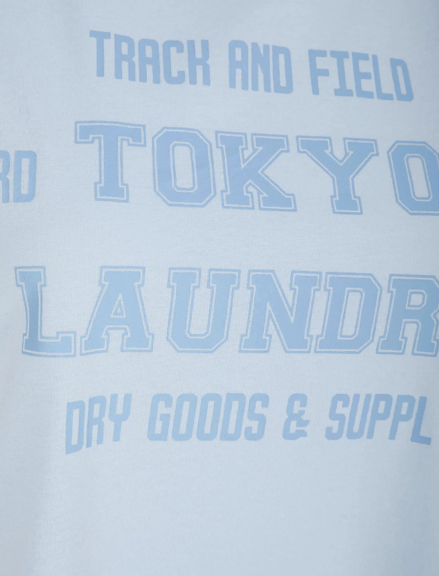 Leah Motif Cotton Jersey Ringer T-Shirt in Skyway Blue - Tokyo Laundry