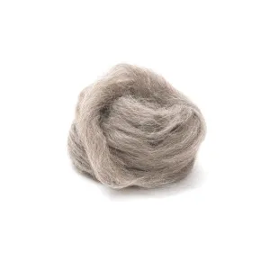 Light Gray Corriedale Wool Roving 1 oz.