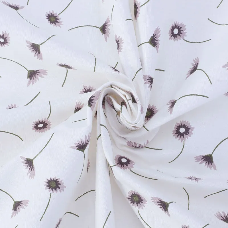 Luciana Floral Printed Bedsheet - Purple