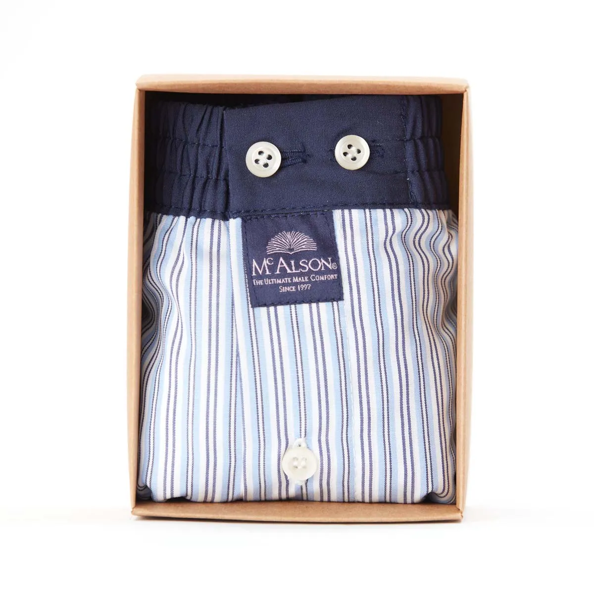 M4644 - Striped blue & white