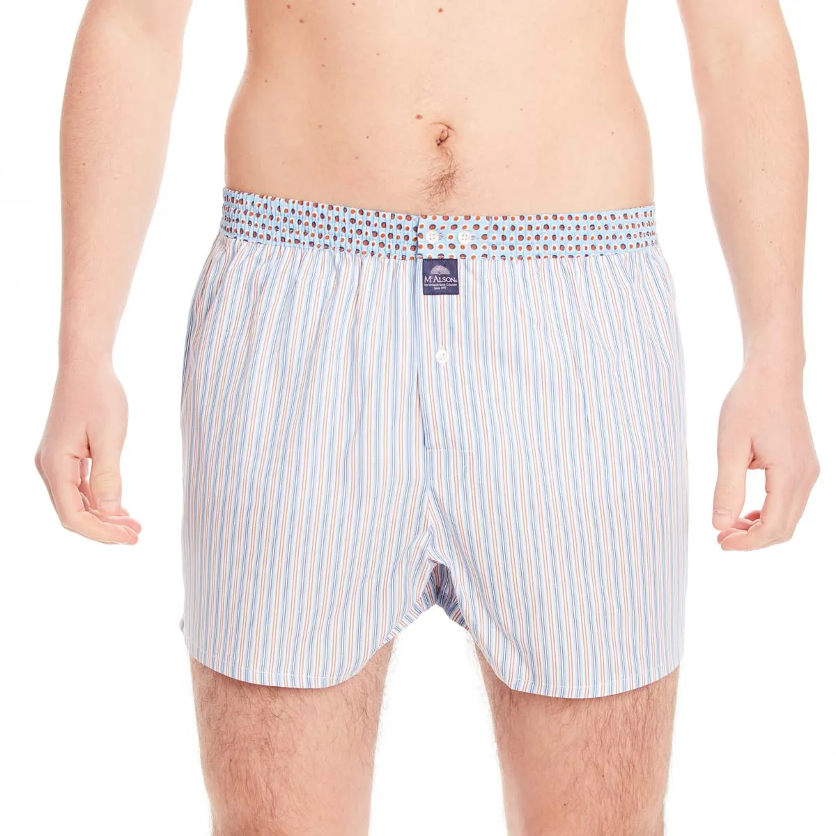 M4647 - Striped blue & brown