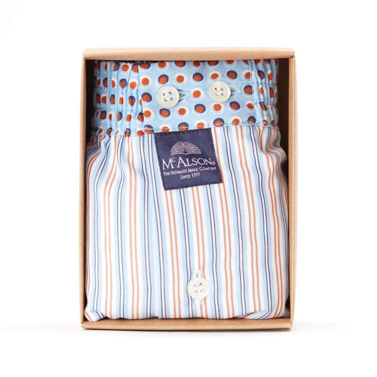 M4647 - Striped blue & brown