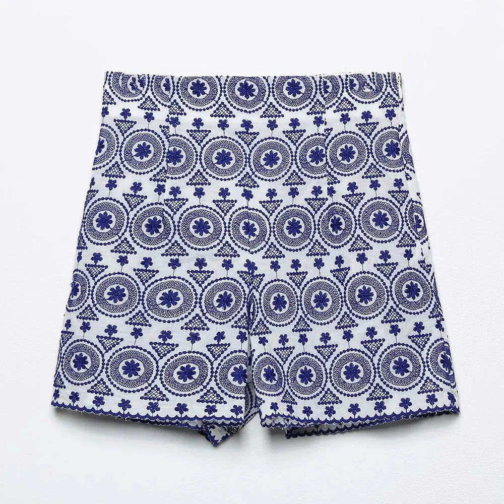 Maci Blue Vintage Boho Shorts