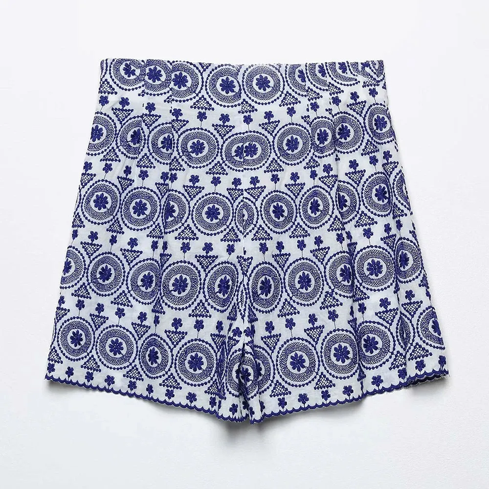 Maci Blue Vintage Boho Shorts