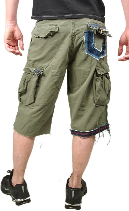 Men's KUNNA - "CARGO SHORTS" in Army Green