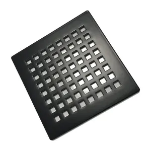 Octad Brushed Matte Black Shower Drain Grill Cover for DALLMER Drain