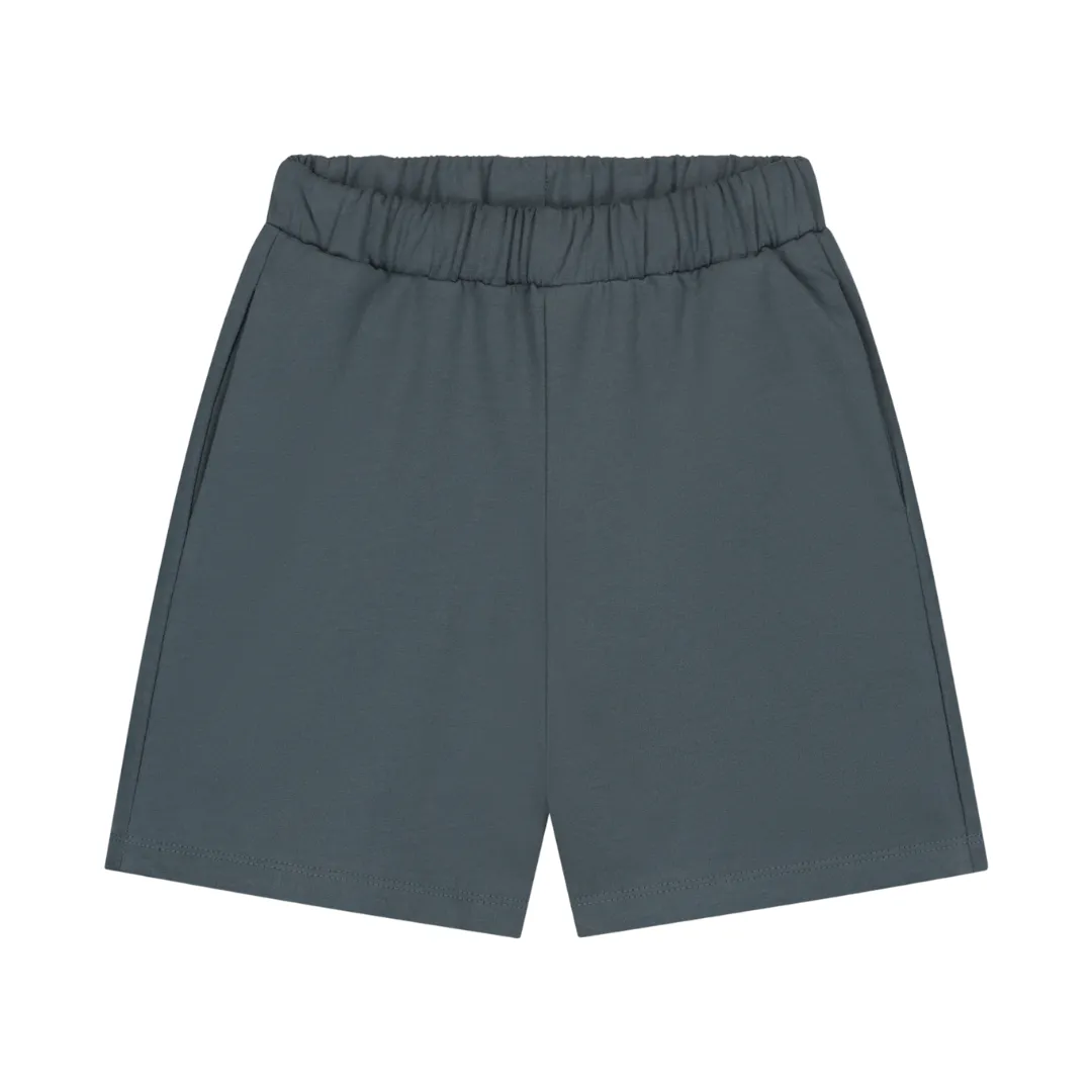 Organic Long Shorts "Blue Grey"